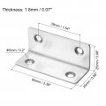 Uxcell L Bracket Corner Braces 10 Set 25x25x60 Mm Stainless Steel 90 Degree Right Angle Fastener With Screws For Shelf Chair