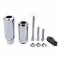 Xkh- Motorcycle No Cut Frame Slider Crash Protector Compatible With 2005 2006 Kawasaki Zx 6r 6rr 636 Chromed B01725vj1y