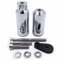 Xkh- Motorcycle No Cut Frame Slider Crash Protector Compatible With 2005 2006 Kawasaki Zx 6r 6rr 636 Chromed B01725vj1y