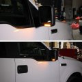 Sequential Turn Signal Amber Lens Led Strip Under Side Mirror Glass Indicator Light Blinker Lamp Replacement For 2009-2014 Ford
