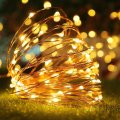 Battery Operated Fairy String Lights With Remote And Timer Warm White 60 Led Twinkle Firefly 20 Ft Waterproof Copper Wire Set 