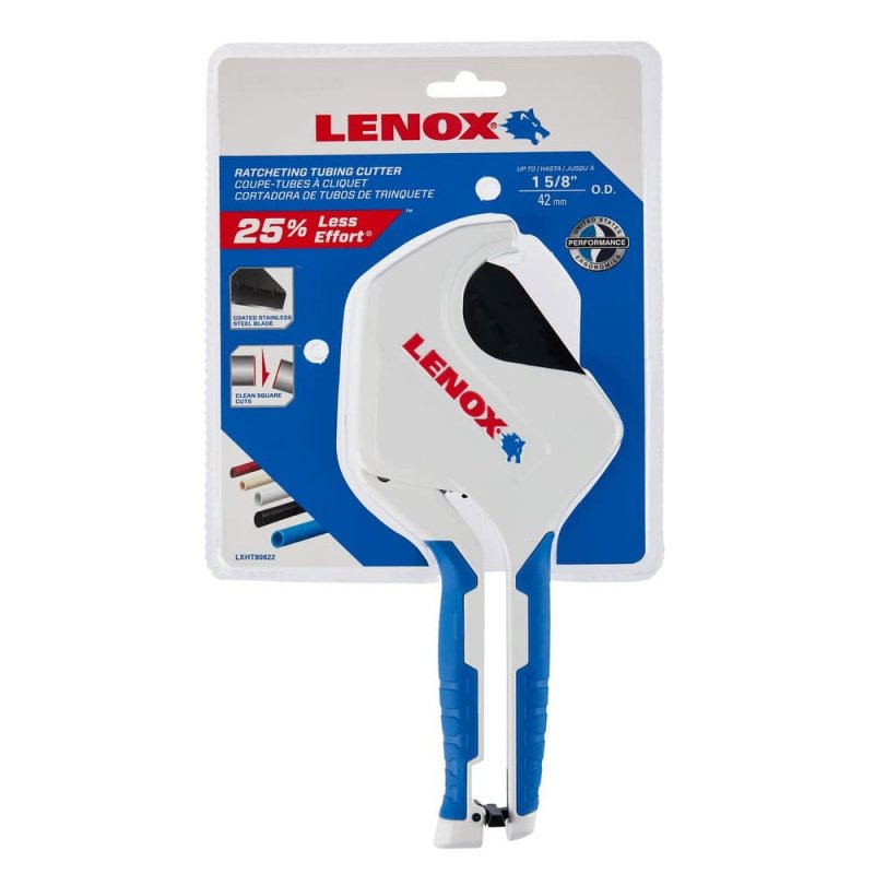Lenox Lxht80822 1-5 8 In Ratcheting Pvc Tubing Cutter