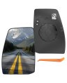 Left Driver Side Mirror Glass For Ford Transit 150 250 350 2020 2021 2022 2023 Rear View With Power Heated Blind Spot Detection 