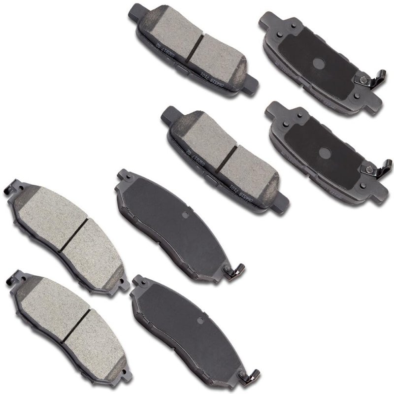 Automotive Replacement Brake Pads Front Rear Fit For Nissan 350z 2006-2009 For 370z 2009-2018 Murano 2011-2014