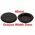 Uxcell 5pcs Wire Protective Grommets Black Rubber 40mm Dia Single Side
