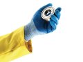 Ansell Hyflex 11-920 Blue Heather Nylon Glove Nitrile Coating Knit Wrist Cuff Small Size 7 Pack Of 12 