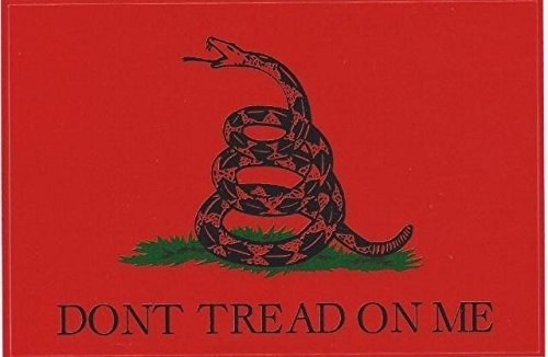 Stickertalk Gadsden Flag Vinyl Sticker 5 Inches By 3