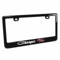 Ipick Image Black Real 3k Carbon Fiber Finish Abs Plastic License Plate Frame For Dodge Charger R T Classic