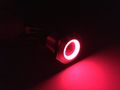 2 Of Pactrade Marine Ss304 Red Led Ultra Flush Light On-off Push Switch Ring Button 