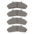 Front Disc Brake Pads For Mazda B2300 2001 2002 Semi Metallic Friction Mechanical Wear Sensor 2 21 Inner Height 0 65 In 