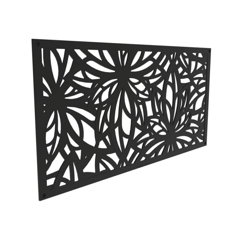 Barrette Outdoor Living 73055262 2 X 4 Ft Freesia Black Decorative Screen Panel