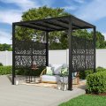 Barrette Outdoor Living 73055262 2 X 4 Ft Freesia Black Decorative Screen Panel