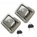 Wjskdq 2 Pack Paddle Handle Locking Latch Matching Rv Truck Door Tool Box Lock Standard Flush For Caravan Camp Motorhome Patrol 