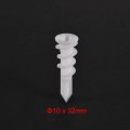 Uxcell 10x32mm Plastic Expansion Tube Drywall Wall Fixing White 50pcs