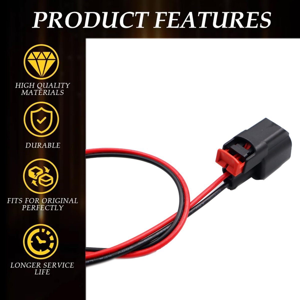 Alternator Connector Pigtail 2 Pin For Jeep Wrangler007 2023 56029765aa 04801304ac Tinned Copper Wire 11 8 In 2 Pack