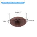 40pcs Screw Cap Covers 17mm Waterproof Plastic Decorative Caps For Phillips Cam Lock Nuts Self-tapping Screws Light Coffee