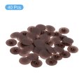 40pcs Screw Cap Covers 17mm Waterproof Plastic Decorative Caps For Phillips Cam Lock Nuts Self-tapping Screws Light Coffee