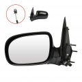 Ocpty Black Driver Side View Mirror Smooth With Power Adjustment Manual Folding Compatible For 2005-2009 Chevrolet Uplander