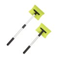 Auceli 18 Car 2 In 1 Ice Scraper Detachable Extendable Convert Triangle Snow Shovel For Windshield With Comfort Foam Grip 180a 