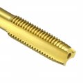 Uxcell Metric Machine Thread Milling Tap M8 X 1 H2 Titanium Coated Ti-coated High Speed Steel 3 Straight Flutes Screw Tapping
