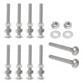 Carriage Bolts Screws 10 Sets 1 4-20 X 3-1 4 304 Stainless Steel Assortment Round Head Square Neck With Hex Nuts Flat Washers 