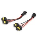 Headlight Splitter Wire Universal H11 H8 2 Way Wiring Harness Male To Female For Fog Lamp High Low Beam Dual Quad Projector 