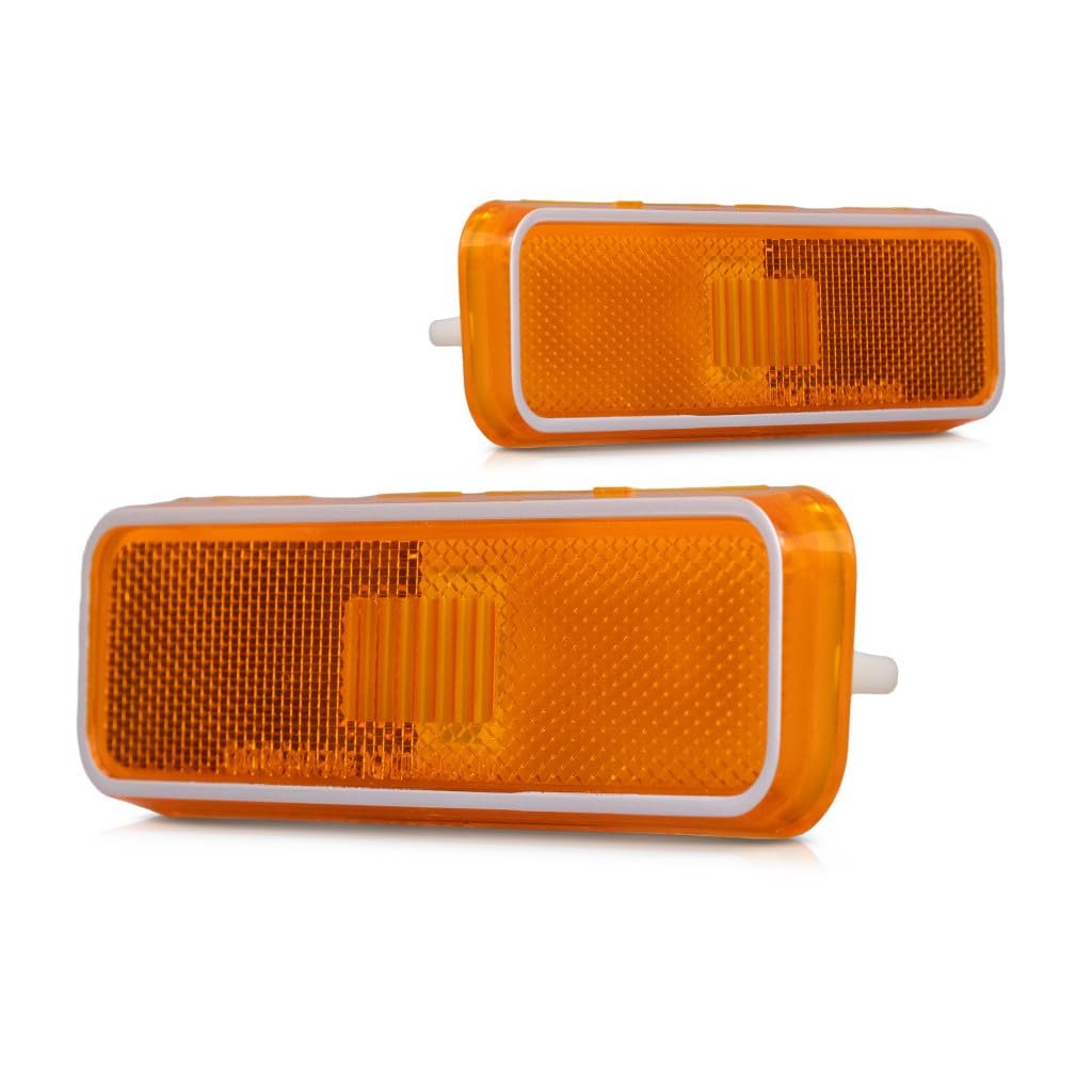 Front Side Marker Lights For Dodge D250 W250 1990 1991 1992 1993 Driver And Passenger Pair Replacement Ch2550101