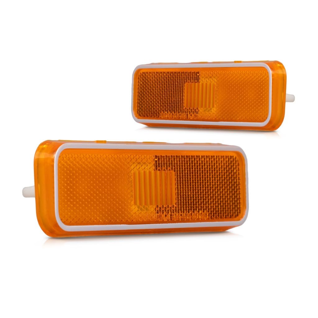 Front Side Marker Lights For Dodge D250 W250 1990 1991 1992 1993 Driver And Passenger Pair Replacement Ch2550101