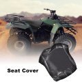 Black Leather Seat Cover Motorcyclecover Seat Protector Replacement For Yamaha Big Bear 350 1987-2001