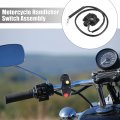 X Autohaux 1 Pcs 7 8 Motorcycle Handlebar Control Horn Start Switch Button With Connectors Aluminum Alloy Black