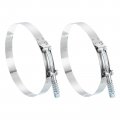 T-bolt Hose Clamps 2pcs Working Range 158-166mm 201 Stainless Steel Bolt Intake Intercooler Fo Clamp Tube 