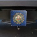 Rustic New Hampshire State Flag Distressed Usa Tow Trailer Hitch Cover Plug Insert