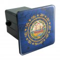 Rustic New Hampshire State Flag Distressed Usa Tow Trailer Hitch Cover Plug Insert