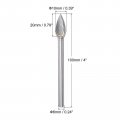 Uxcell Carbide Burrs Rotary Files Single Cut Tree With Pointed Nose Tungsten Tip 10mm Cutting Head 6mm Shank 100mm 4-inch