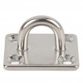 2pcs Boat Square Pad Eye Stainless Steel Marine Hardware Hooks Firm Durable Ss For Yacht 50 60mmi 2304si