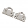 2pcs Boat Square Pad Eye Stainless Steel Marine Hardware Hooks Firm Durable Ss For Yacht 50 60mmi 2304si