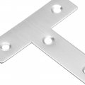 Uxcell Flat T Shape Repair Mending Plate 60mmx60mm Stainless Steel Joining Bracket Support Brace Pack Of 5