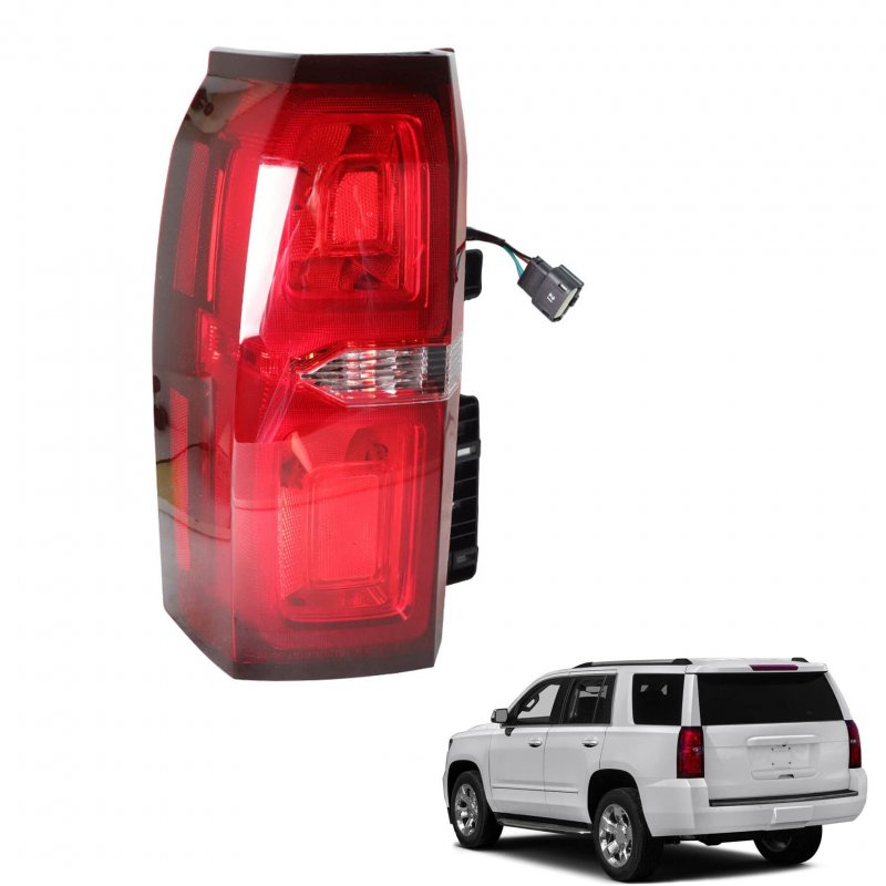 1-pack Tail Light Rear Halogen Clear Red Left Side Replacement For 2015-2020 Tahoe