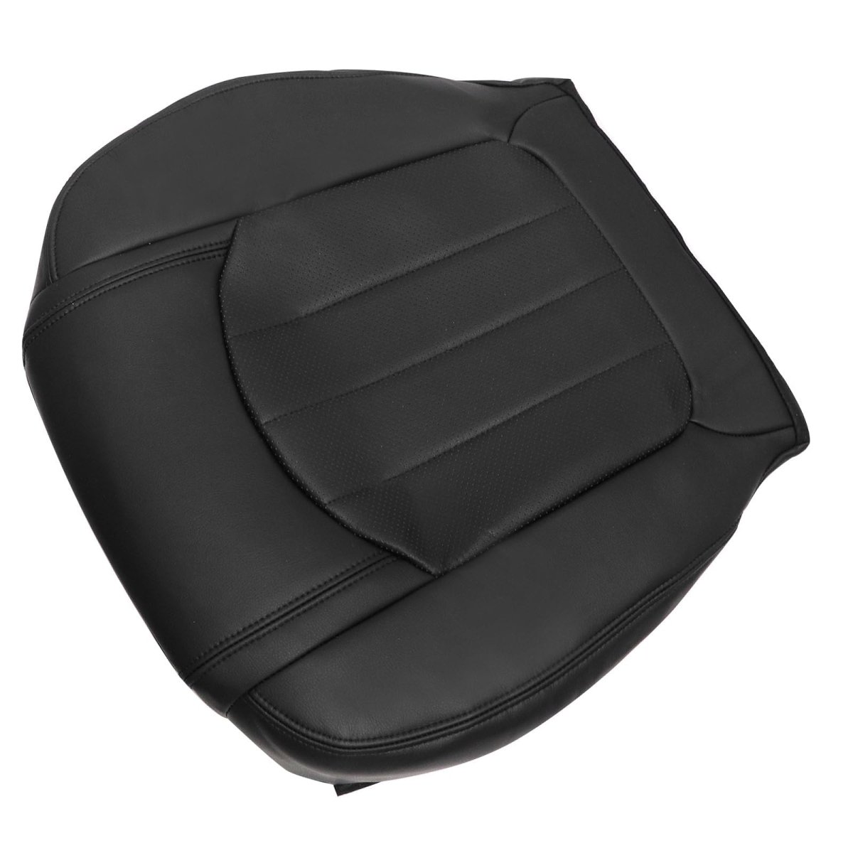 Ebony Black Front Bottom Perforated Leather Replacement Seat Covers For Chevy Traverse Gmc Acadia 2008 2017 And Buick Enclave