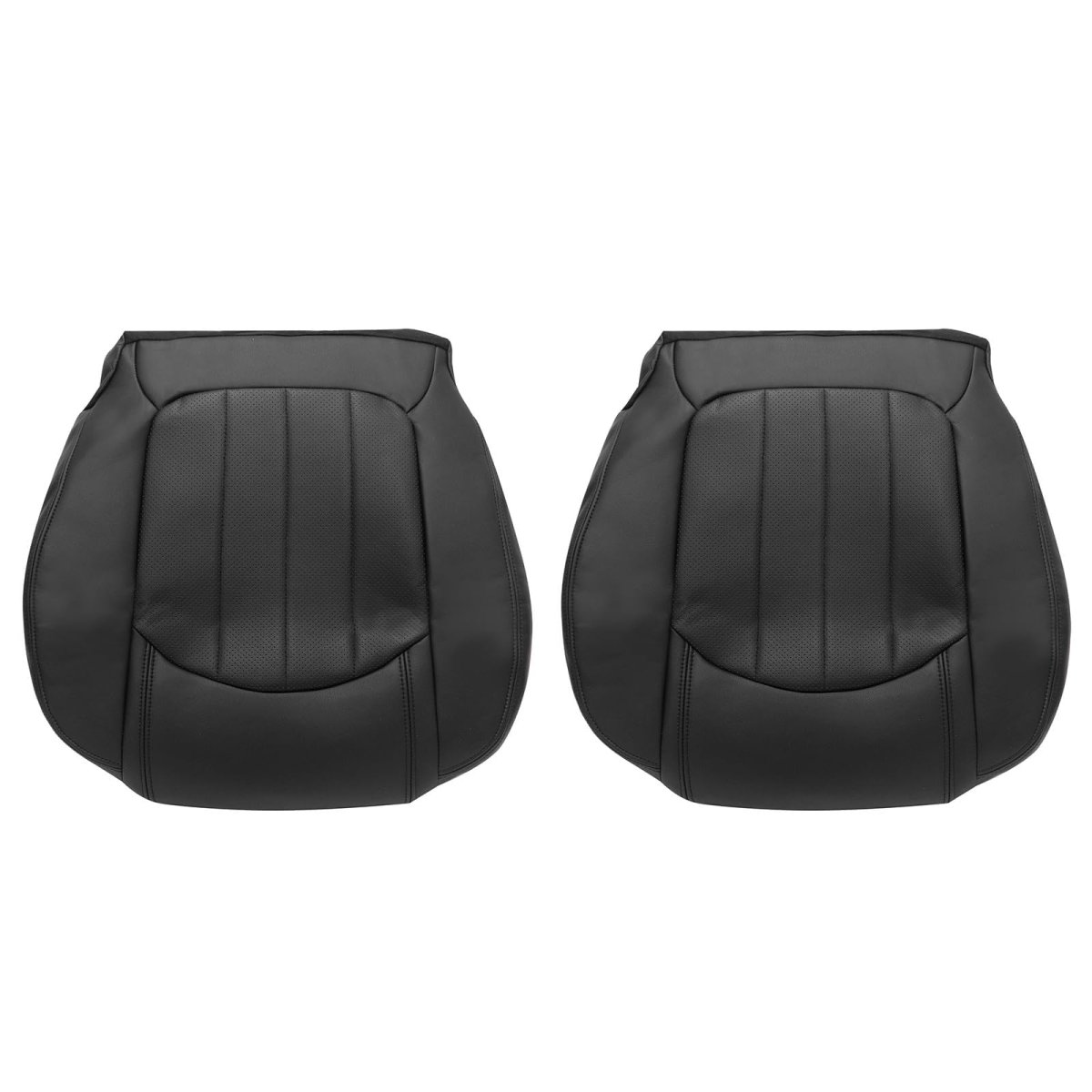 Ebony Black Front Bottom Perforated Leather Replacement Seat Covers For Chevy Traverse Gmc Acadia 2008 2017 And Buick Enclave