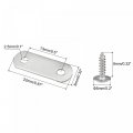 Uxcell Flat Repair Plate 22mmx8mm Fixing Mending Corner Brace Bracket For Furniture 10pcs And 2x8mm Phillips Pan Head Washer