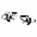 Chevy C3500 1995 96 97 98 99 2000 Interior Door Handle Driver And Passenger Side Pair Front Rear Chrome With Lock Button Base 