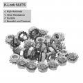 Uxcell 100pcs M3 K-lock Nut With External Tooth Washer 304 Stainless Steel Star Locking Nuts Washers Silver