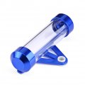Qiilu Motorcycle Document Tube Registration Universal Motorbike Secure Tax Disc Cylindrical Holder Frame Waterproof Blue