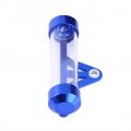 Qiilu Motorcycle Document Tube Registration Universal Motorbike Secure Tax Disc Cylindrical Holder Frame Waterproof Blue