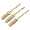 3 Pcs Wax Paint Brushes 2 1 X 0 8 Inch Chalk Stencil Brush Oval Pet Fiber Bristle With Wood Handle Painting Tool For Furniture 