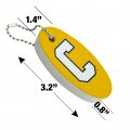 Graphics More Coppin State University Secondary Logo Floating Keychain Oval Foam Fishing Boat Buoy Key Float