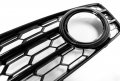 Originaleuro Honeycomb Hex Mesh Fog Light Open Vent Grill Intake Gloss Set Compatible For Audi A3 8p S Line 09-13