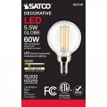 Satco 5 5-watt Led E12 Light Bulb 3000k 15000 Hour Rating Dimmable