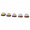 Universal Amber Led Roof Top Cab Light Safety Marker Lamp Assembly Set 5-piece 